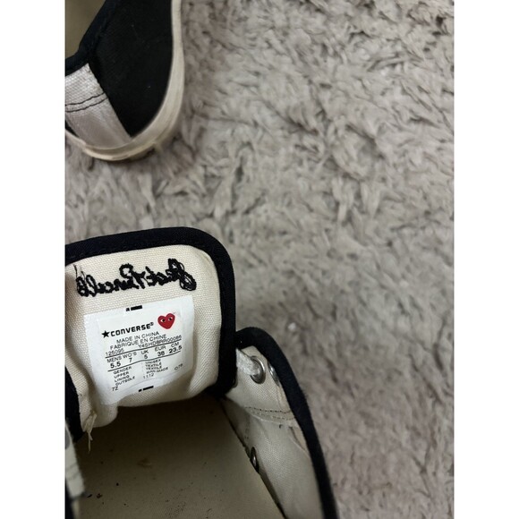 Comme des Garcons PLAY x Converse Jack Purcell Low Top Sneakers Women'7 Men 5.5 - Picture 7 of 9